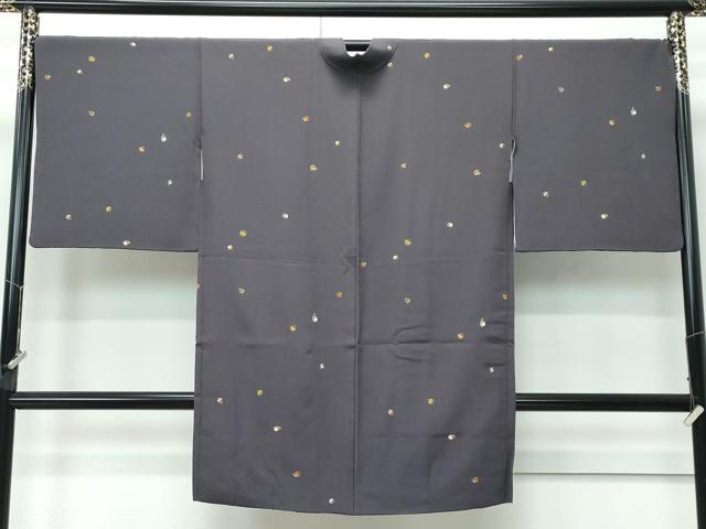 平和屋着物#極上 長羽織 錫 黒橡色地 逸品 CZAA4795s6