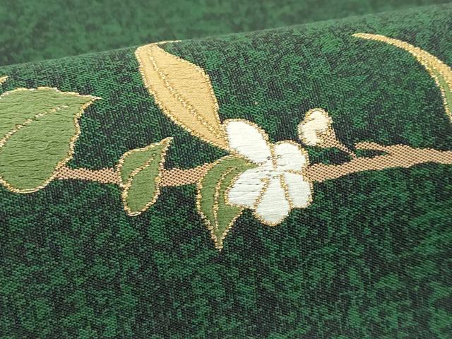 平和屋着物●極上 織楽浅野 太鼓柄袋帯 唐織 枝花文 金糸 逸品 未使用 CZAA4804s6