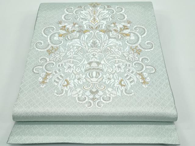 平和屋着物●極上 スリーシーズン 春夏秋 太鼓柄袋帯 総刺繍 更紗花唐草文 金銀糸 逸品 未使用 CZAA4815s6