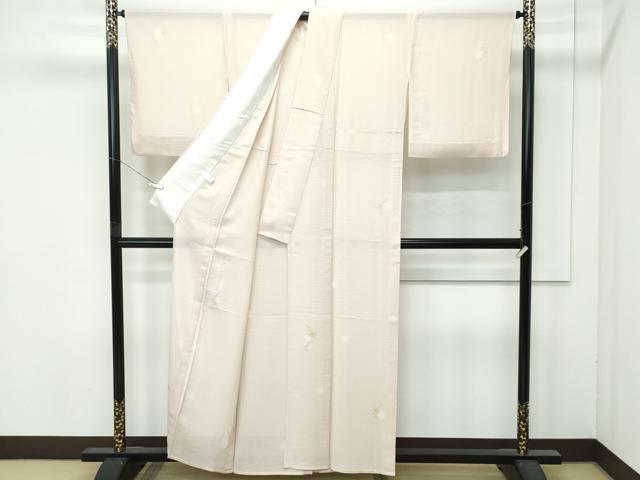 平和屋着物*極上 夏物 小紋 絽 蛍暈し 草花文 金彩 反端付き 逸品 CZAA4826s6