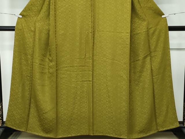 平和屋着物●極上 お召 色無地 梅幸茶色 花菱地紋 逸品 未使用 CZAA4849s6