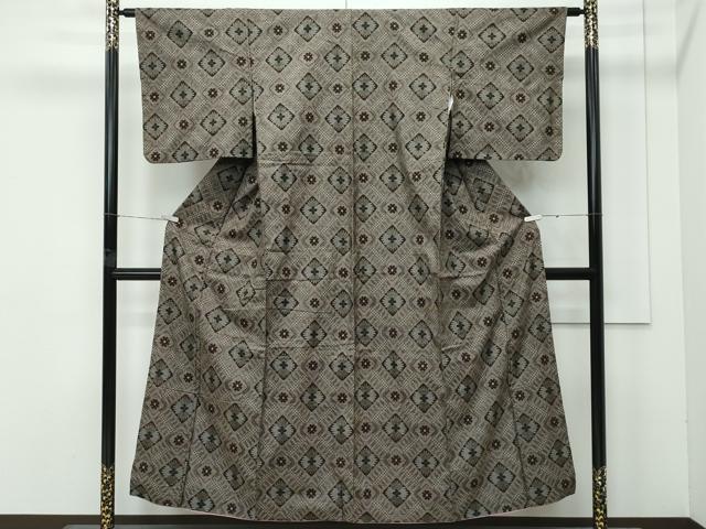 平和屋着物●希少 本場大島紬 龍郷絣 逸品 CZAA4852s6