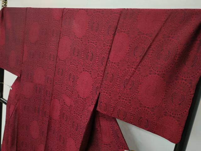 平和屋本店▽極上 男性 前田仁仙 仁仙更紗 お召 単衣 キングサイズ 花絵皿文 逸品 CZAA4874s6