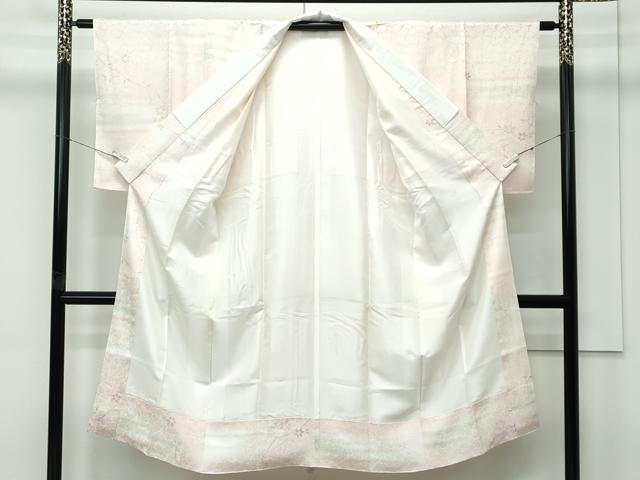 平和屋本店●極上 訪問着・長襦袢セット 駒刺繍 松竹梅文箱花文 暈し染め 金彩 丁子色地 逸品 CZAA4878s6