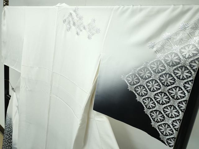 平和屋本店●極上 訪問着 花菱文 暈し染め 銀彩 逸品 CZAA4883s6