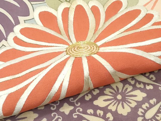 平和屋着物●極上 アンティーク 大正ロマン 振袖 駒刺繍 中国三大刺繍 相良刺繍 鳳凰飛鶴吉祥花 暈し染め 黒地 金彩 逸品 CZAA4908s6