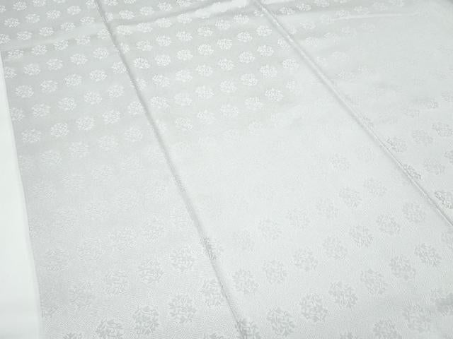 平和屋本店●極上 皇室献上作家 藤井寛監修 色無地 枯野色 草花地紋 逸品 CZAA4911s6