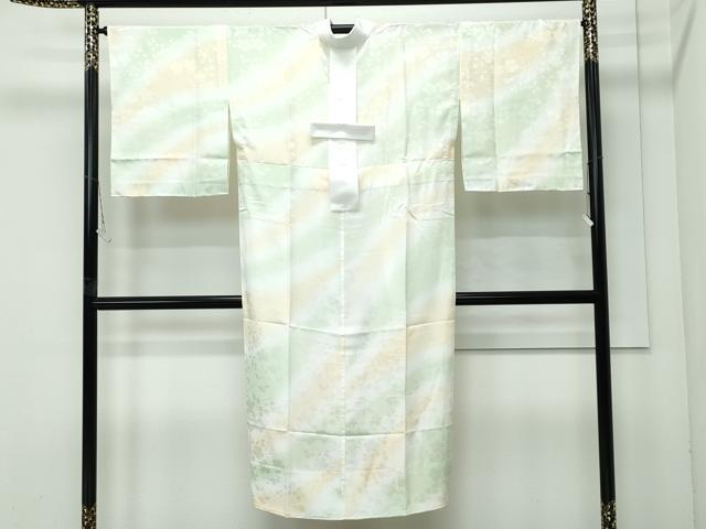 平和屋着物●洗える最高級着物 <英>はなぶさ謹製 長襦袢 無双仕立て 草花地紋 暈し染め 逸品 未使用 CZAA4919s6