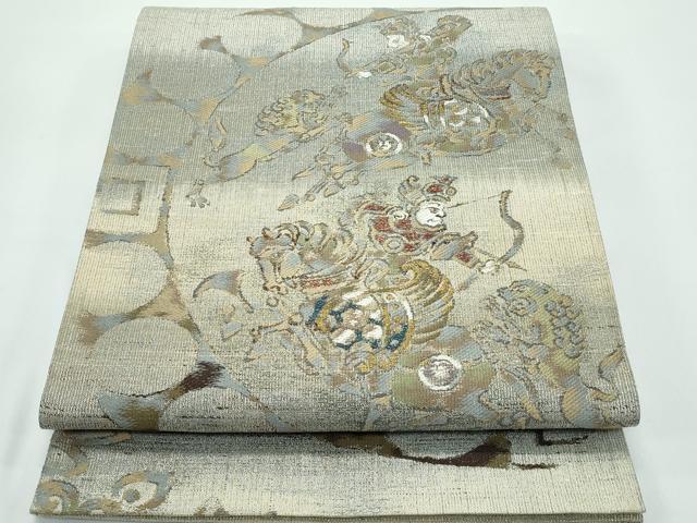 平和屋着物●極上 六通柄袋帯 唐織 狩猟文 金銀糸 逸品 CZAA4931s6