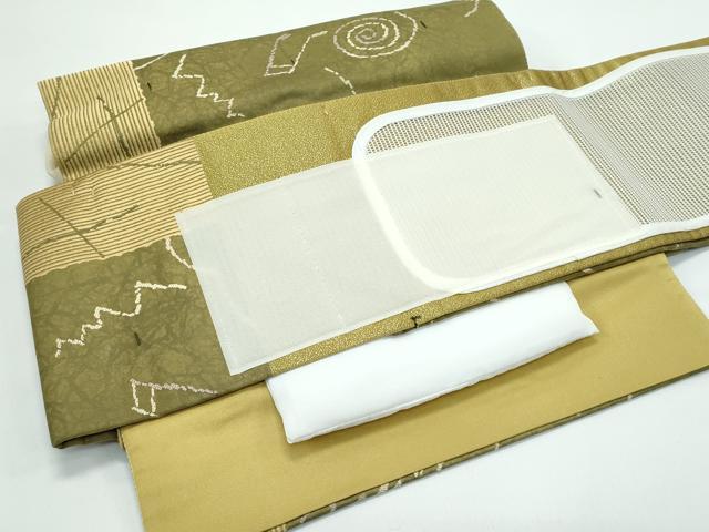 平和屋着物●極上 つけ帯 ワンタッチ 唐織 楽器吉祥文 逸品 CZAA4948s6