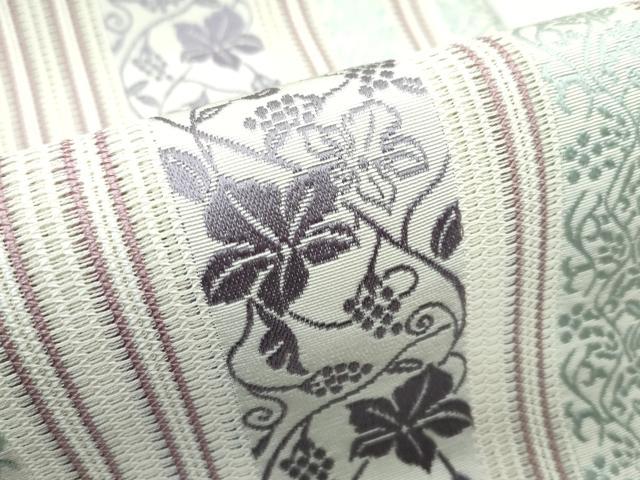 平和屋着物*極上 夏物 本場筑前博多織 つけ帯 ワンタッチ 草花間道 逸品 未使用 CZAA4951s6