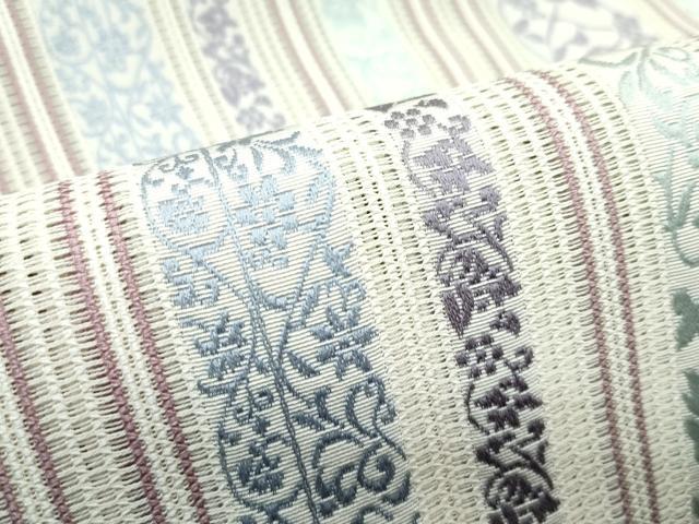 平和屋着物*極上 夏物 本場筑前博多織 つけ帯 ワンタッチ 草花間道 逸品 未使用 CZAA4951s6
