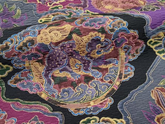 平和屋着物●極上 前田仁仙 仁仙更紗 八寸名古屋帯 鳳凰唐獅子牡丹花文 逸品 CZAA4952s6