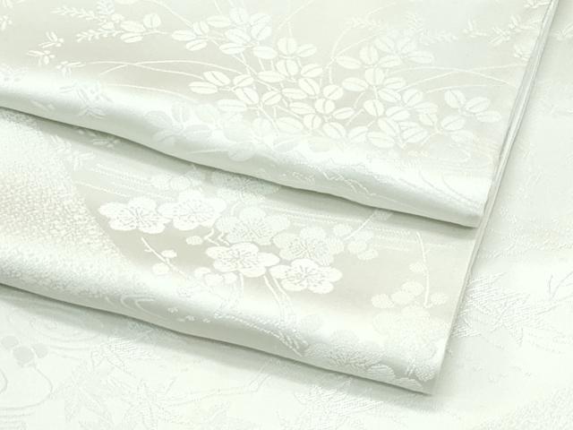 平和屋着物●極上 色無地 砂色 流水草花地紋 逸品 CZAA4996s6