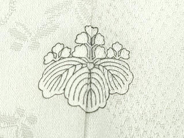 平和屋着物●極上 色無地 砂色 流水草花地紋 逸品 CZAA4996s6