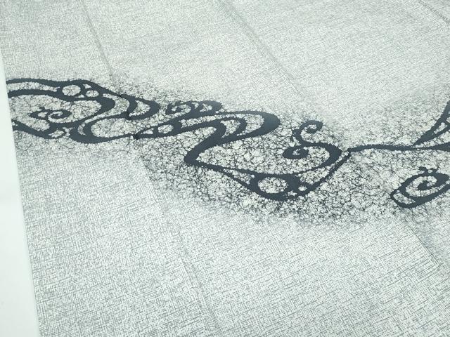平和屋着物●極上 訪問着 紬地 流水文 逸品 CZAA4998s6