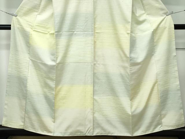 平和屋着物●極上 紅花紬 米沢 横段文 まるやま扱い 逸品 未使用 CZAA5001s6