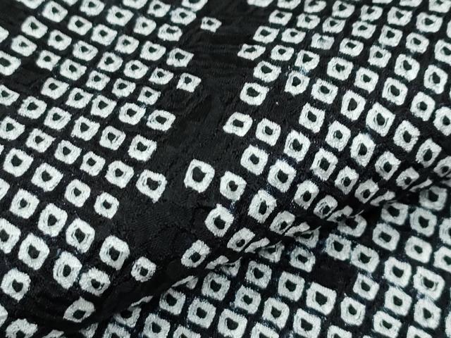 平和屋着物●極上 訪問着 総絞り 斜線文 黒地 逸品 未使用 CZAA5011s6