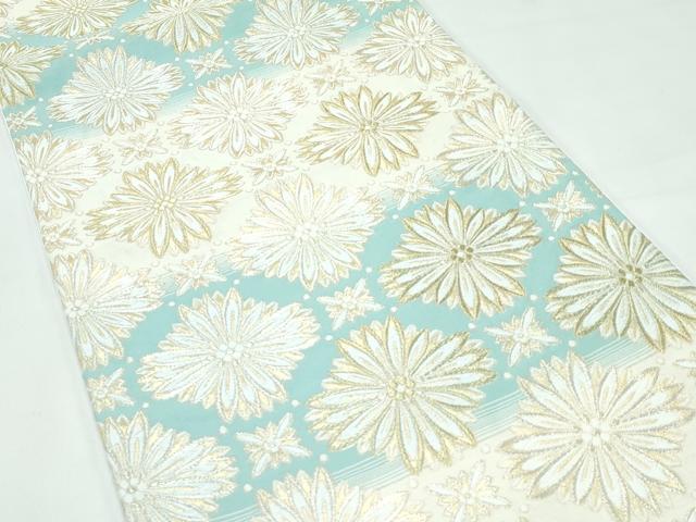 平和屋着物●極上 六通柄袋帯 横段花文 金銀糸 逸品 CZAA5111s6