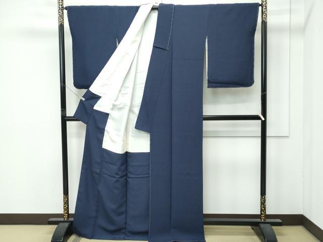 平和屋着物●極上 色無地 藍鉄色 逸品 未使用 CZAA5038s6