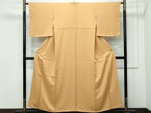 平和屋着物●極上 色無地 アンバー色 逸品 未使用 CZAA5044s6