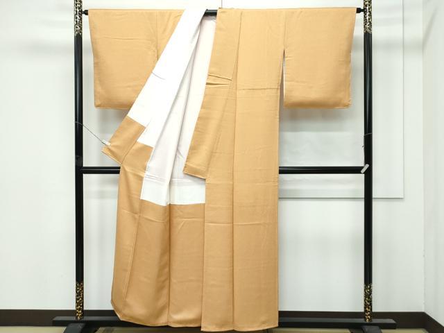 平和屋着物●極上 色無地 アンバー色 逸品 未使用 CZAA5044s6