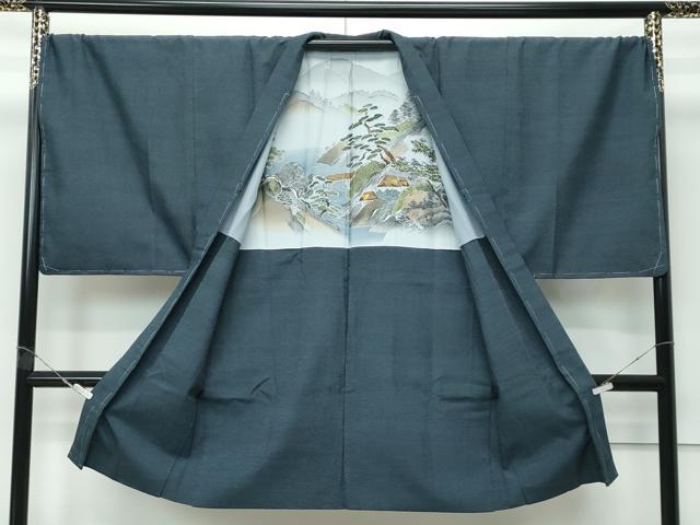平和屋本店●極上 男性 本塩沢 アンサンブル キングサイズ 110亀甲 武田清三郎 宮田俊夫 宮田織物工場謹製 証紙付き 逸品 未使用CZAA5049s6