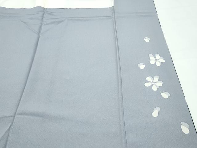 平和屋着物●極上 訪問着 作家物 舞花文 蝋色地 反端付き 逸品 CZAA5056s6