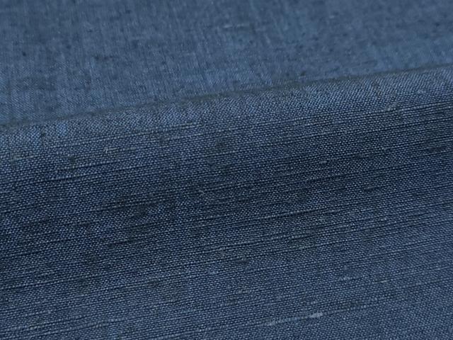 平和屋着物●極上 男性 紬 アンサンブル 色無地 藍鉄色 逸品 未使用 CZAA5068s6