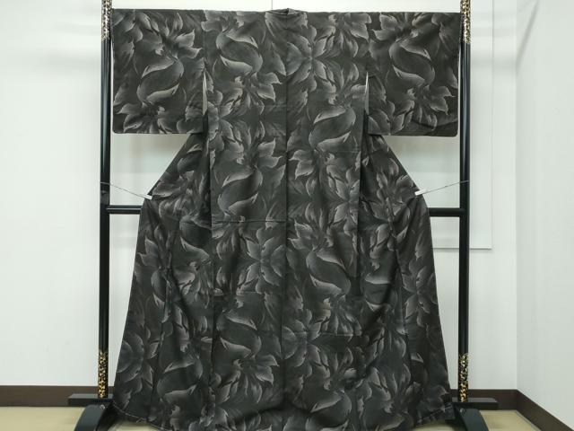 平和屋着物●極上 本場大島紬 9マルキ 草花文 逸品 未使用 CZAA5074s6