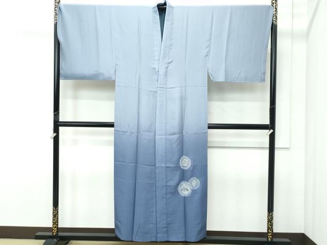平和屋本店●極上 男性 紬・長羽織・長襦袢セット 着物:灰汁色 羽織:柳煤竹色 キングサイズ 逸品 CZAA5088s6