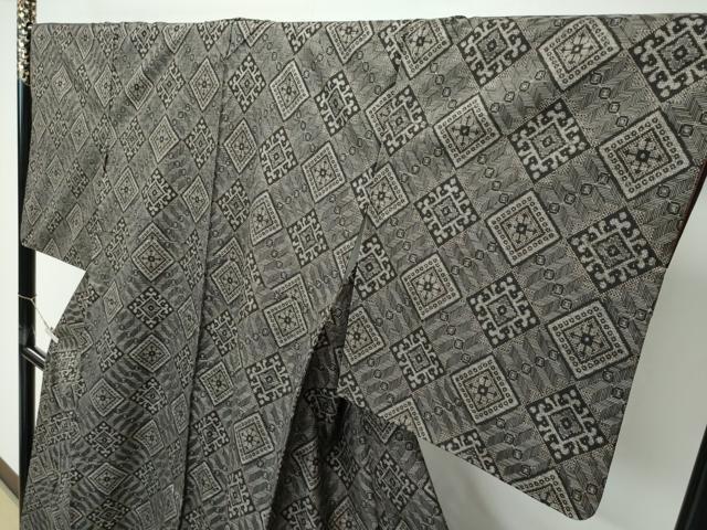 平和屋本店●希少 本場大島紬 龍郷絣 逸品 CZAA5093s6