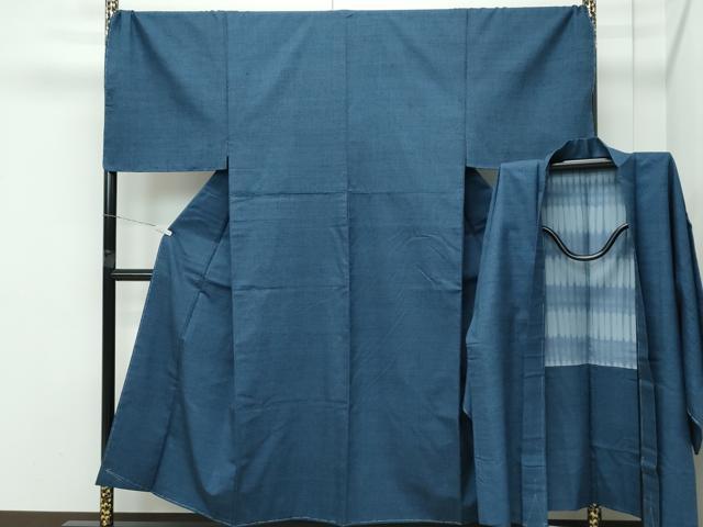 平和屋着物●極上 男性 紬 アンサンブル キングサイズ 網代織 逸品 未使用 CZAA5107s6