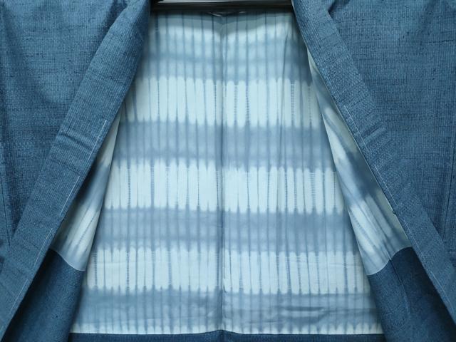 平和屋着物●極上 男性 紬 アンサンブル キングサイズ 網代織 逸品 未使用 CZAA5107s6