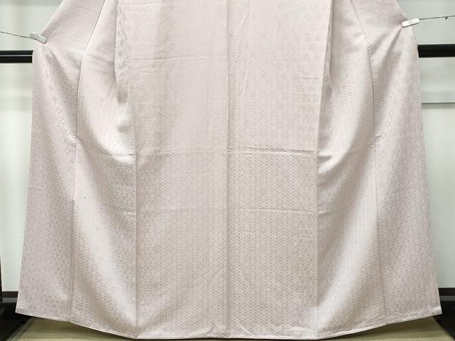 平和屋本店●極上 色無地 灰梅色 七宝地紋 逸品 CZAA5138s6