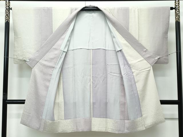 平和屋着物∞極上 道中着 ロング丈 単衣 お召地 葡萄唐草地紋 逸品 CZAA5160s6