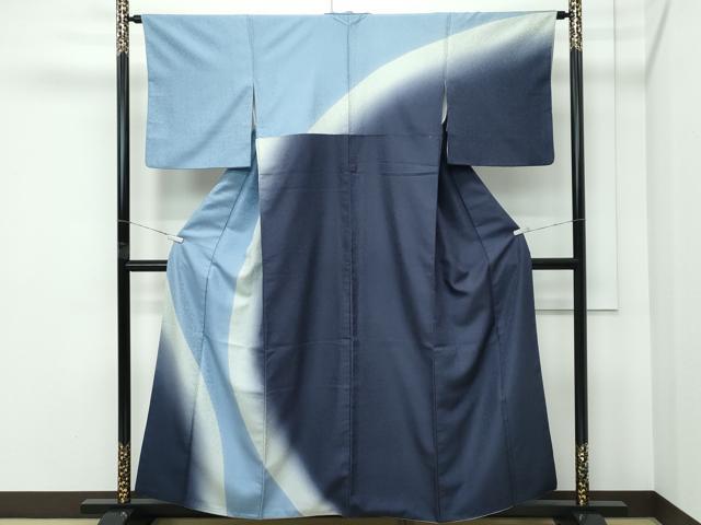 平和屋着物●極上 京都・西陣 織元ブランド 秦流舎 訪問着 お召地 唐草地紋 暈し染め 逸品 未使用 CZAA5163s6