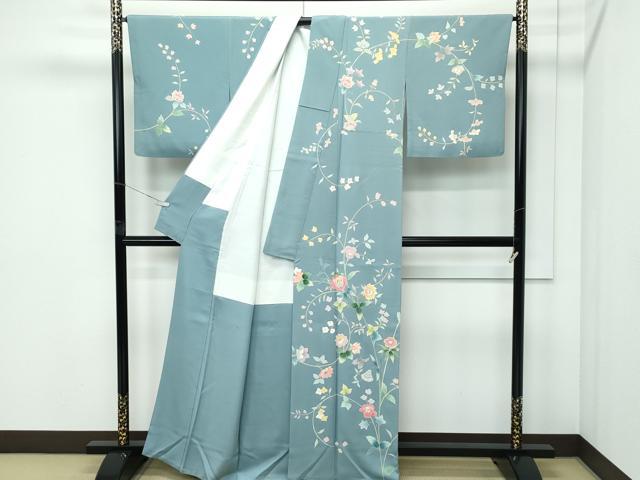 平和屋着物●極上 訪問着 友禅 枝花文 千草色地 逸品 未使用 CZAA5170s6