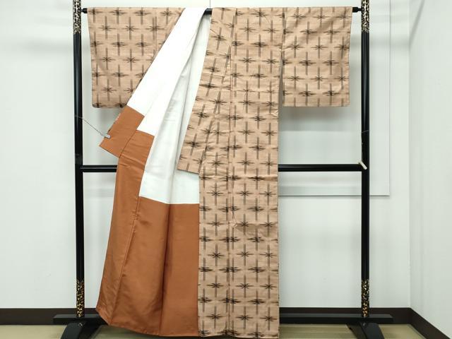 平和屋着物●国指定重要無形文化財 本場久米島紬 手織 逸品 未使用 CZAA5186s6