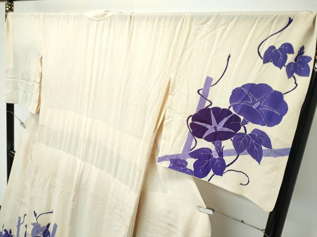 平和屋本店*極上 夏物 訪問着 お引きずり・お引き摺り 舞妓 芸妓 絽縮緬 朝顔 八掛付き 逸品 CZAA5210s6