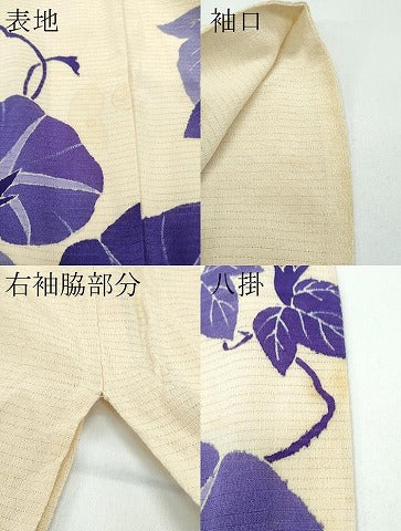 平和屋本店*極上 夏物 訪問着 お引きずり・お引き摺り 舞妓 芸妓 絽縮緬 朝顔 八掛付き 逸品 CZAA5210s6