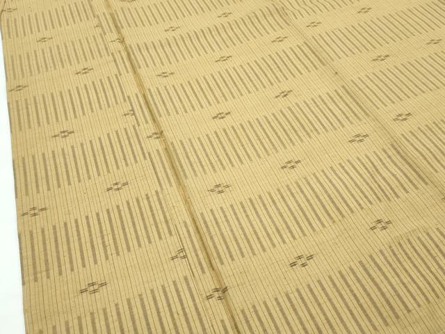 平和屋本店●極上 国指定重要無形文化財 本場久米島紬 山城智子作 手織 泥染 草木染 証紙付き 逸品 未使用 CZAA5219s6