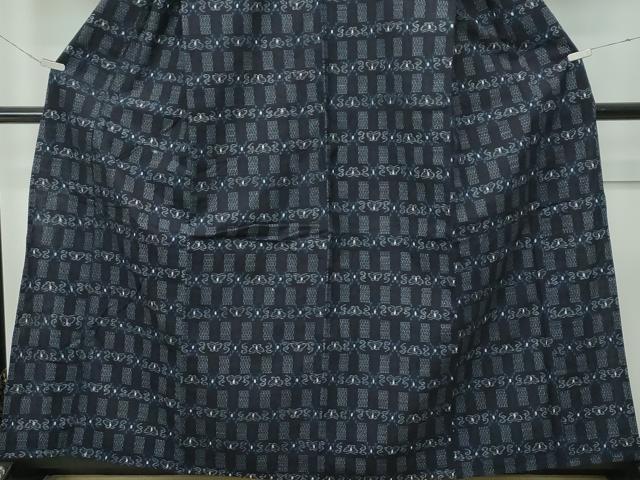平和屋着物▽極上 久留米絣 単衣 亀甲舞蝶文 綿 逸品 CZAA5220s6