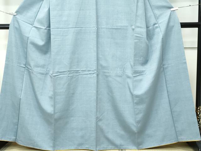 平和屋着物●極上 結城紬 奥順 はたおり娘 色無地 湊鼠色 証紙付き 逸品 未使用 CZAA5235s6