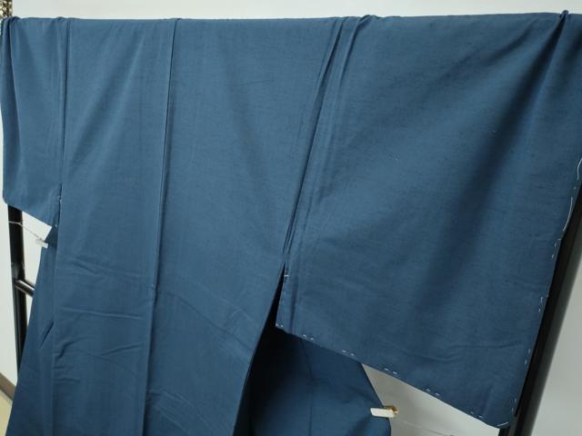 平和屋着物●極上 男性 紬 キングサイズ 色無地 錆鼠色 逸品 未使用 CZAA5261s6