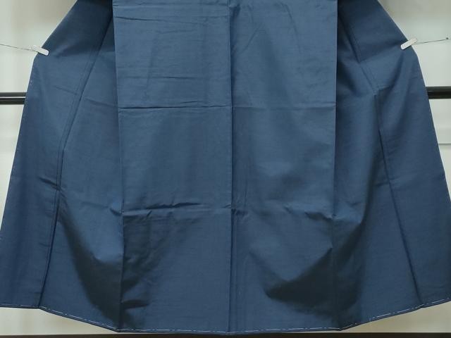 平和屋着物●極上 男性 紬 色無地 鉄御納戸色 逸品 未使用 CZAA5262s6