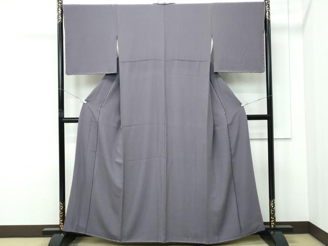 平和屋着物●極上 色無地 煤色 逸品 未使用 CZAA5278s6