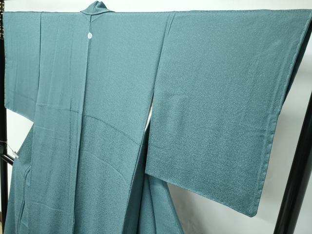 平和屋着物●極上 色無地 青鈍色 氷割地紋 逸品 未使用 CZAA5287s6