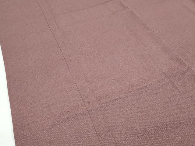 平和屋着物●極上 色無地 焦茶色 紗綾形地紋 逸品 CZAA5288s6