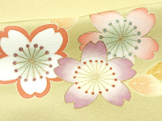 平和屋着物●極上 訪問着 立波花蝶文 金彩 木蘭色地 逸品 CZAA5295s6